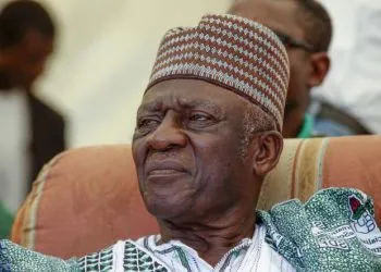 FILE - Then Social Democratic Front presidential candidate, Ni John Fru Ndi, attends an election campaign rally in Yaounde, Cameroon, Oct. 7. 2011. Fru Ndi, died from a prolonged illness late Monday June 12, 2023 , said a statement from the Social Democratic Front. He died in his residence in Yaounde and his body has been taken to the morgue. Ni John Fru Ndi was 81.(AP Photo/Sunday Alamba, file)
