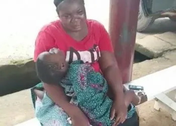Yvonne was handed over the corpse of the child to hold by the police