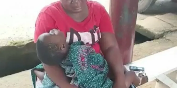 Yvonne was handed over the corpse of the child to hold by the police