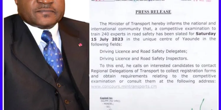 Jean Ernest Masséna Ngallè Bibéhè, Cameroon Minister of Transport