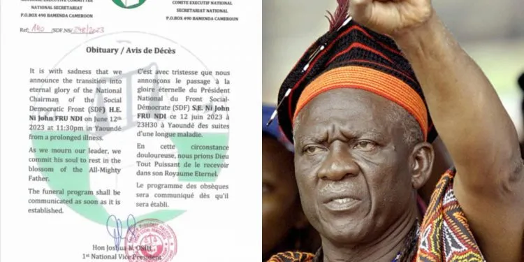 Ni John Fru Ndi - 1941-2023