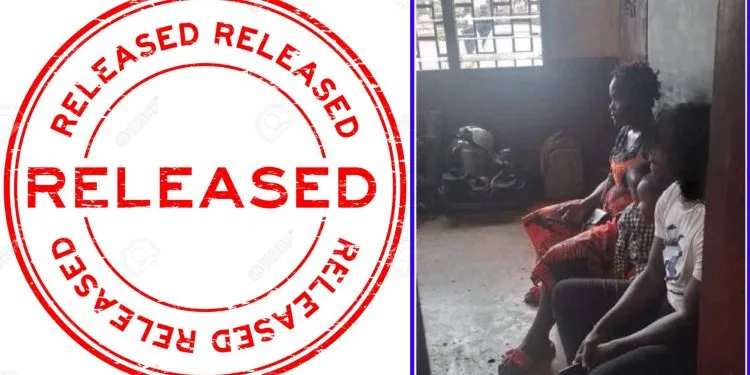 Woman and children released