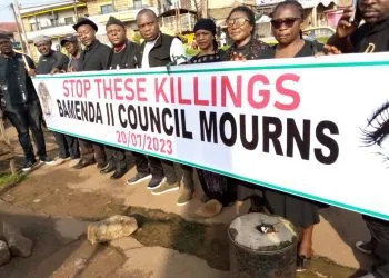 Protest against Nacho massacre going on in Bamenda