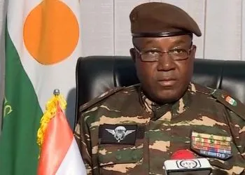 Commander of the Presidential Guard, General Tiani, leader of the military coup in Niger, declared head of state.