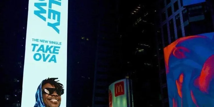Stanley Enow's new single, Take Ova on New York Billboards