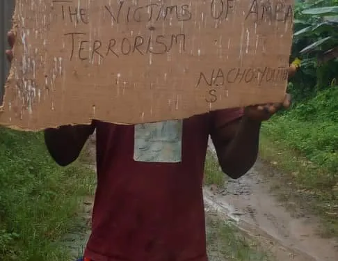 A handful Small Mankon residents stage street protest against killing of civilians in Nacho