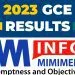 GCE 2023 Advanced level result MMI