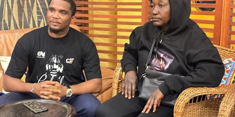 Samuel Etoo visits family of late Cameroonian comedian Cabrel Nanjip