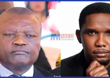 Congelcam boss, Sylvestre Ngouchinghe and FECAFOOT Boss, Samuel Eto'o