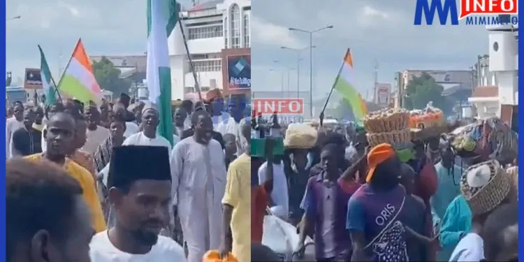 Kano Protests against ECOWAS military Intervention in Niger