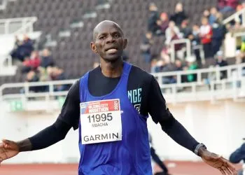 On Saturday, Mbacha Eric of Cameroon emerged as the winner of the Parvoo Nurmir marathon in Finland