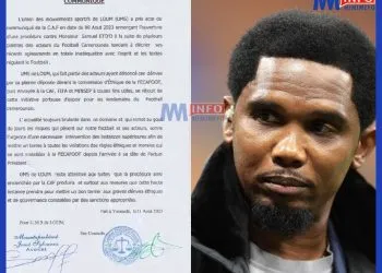 UMS loum applauds CAF's decision to investigate Samuel Eto'o