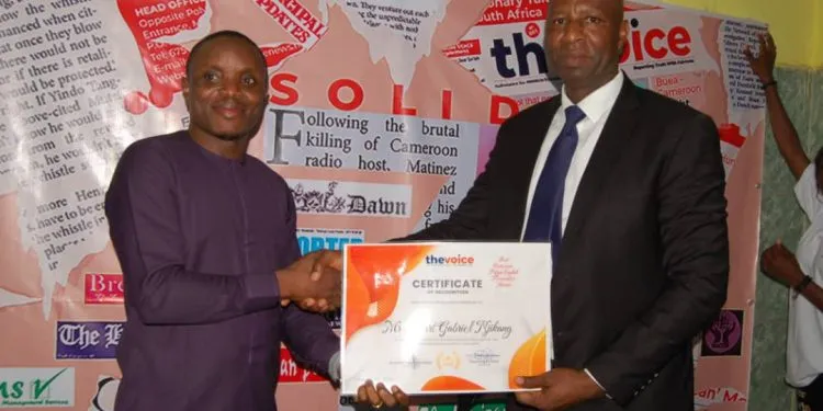 Smart Gabriel Njikang, also known as Ambassador, best pidgin newscaster in Cameroon