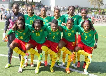 Female football squad in Cameroon