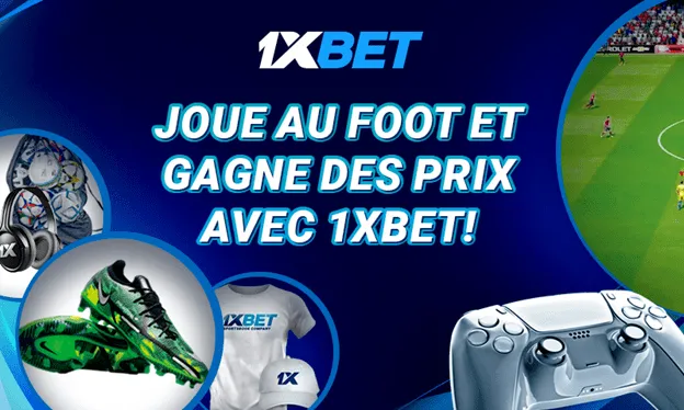 Joue au football sur la console et gagne avec 1xBet !