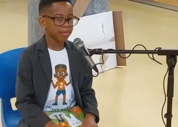 Five year old Jaycee Joyce hosts story time event