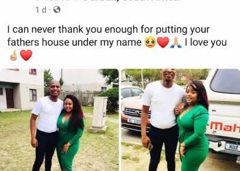 Man thanks woman for ceding property to him