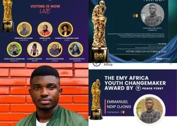 Cameroonian Ndip Emmanuel Ojong has been nomited for the EMY Awards as a Young Changemaker