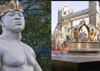 Ngannou and Tyson Statues erected in London Tower Bridge