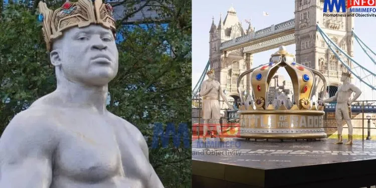 Ngannou and Tyson Statues erected in London Tower Bridge