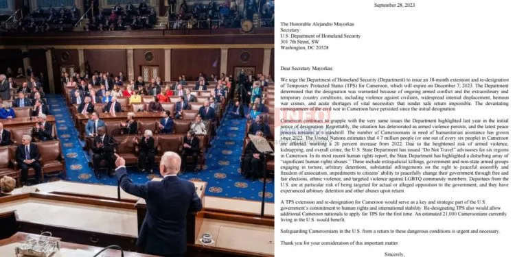 Members of the US Congress advocate for the extention of the TPS for Cameroonian Asylum seekers