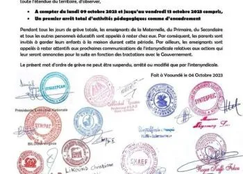 Cameroon Teachers call for general protest