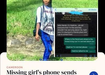 Ekole Hedrine Ebondo missing teenager sends suspicious message
