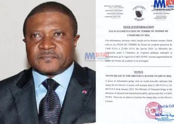 Cameroon ministry of transport dispells rumours on increase of driving licence fees