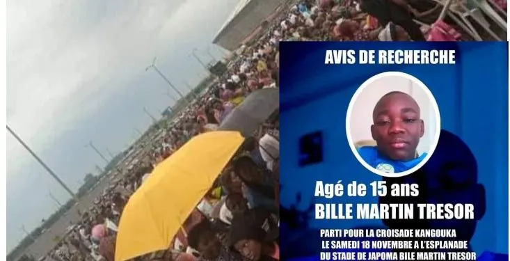 Bille Martin Tresor iis missing since a Douala crusade