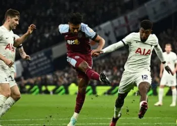 Ollie Watkins scores his goal for Villa