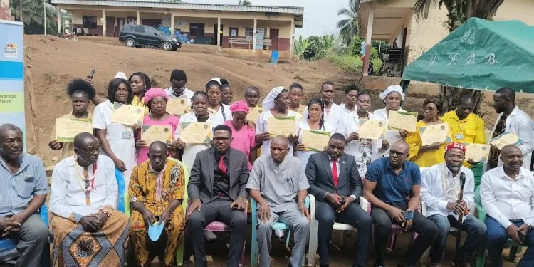 A cross-section of dignitaries and award recipients