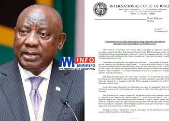Matamela Cyril Ramaphosa fifth and current president of South Africa since 2018 takes Israel to court
