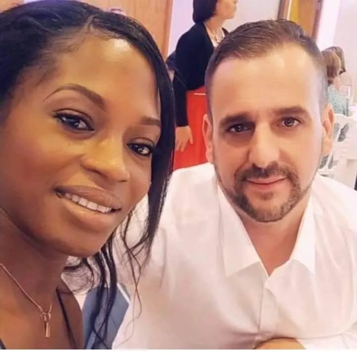 Claudine Falonne Meffometou Tcheno and her partner David