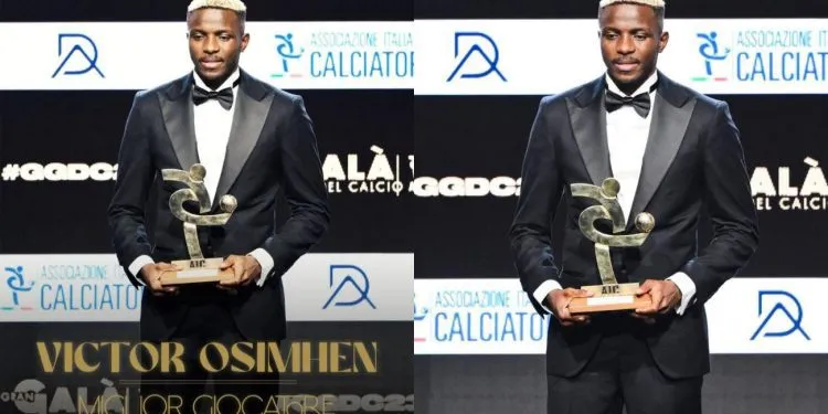 Victor Osimhen, has won the Italian Footballers’ Association (IFA) Footballer of the Year