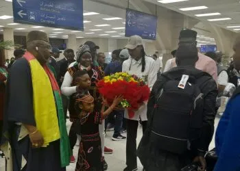 Rigobert Song and Indomitable Lions players received in Jeddah, Saudi Arabia