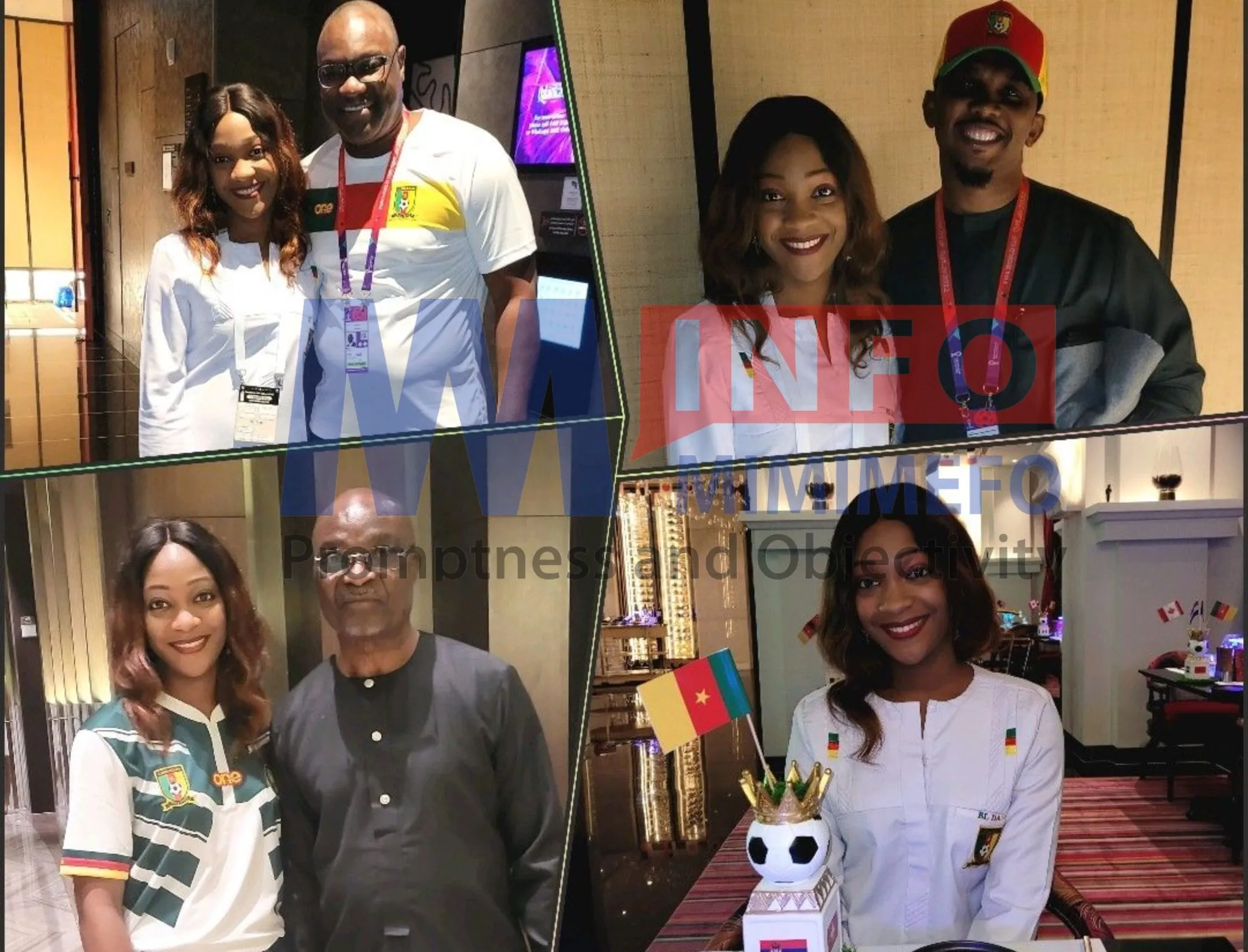 Gloria Atanga With Cameroon Football Icons Scaled