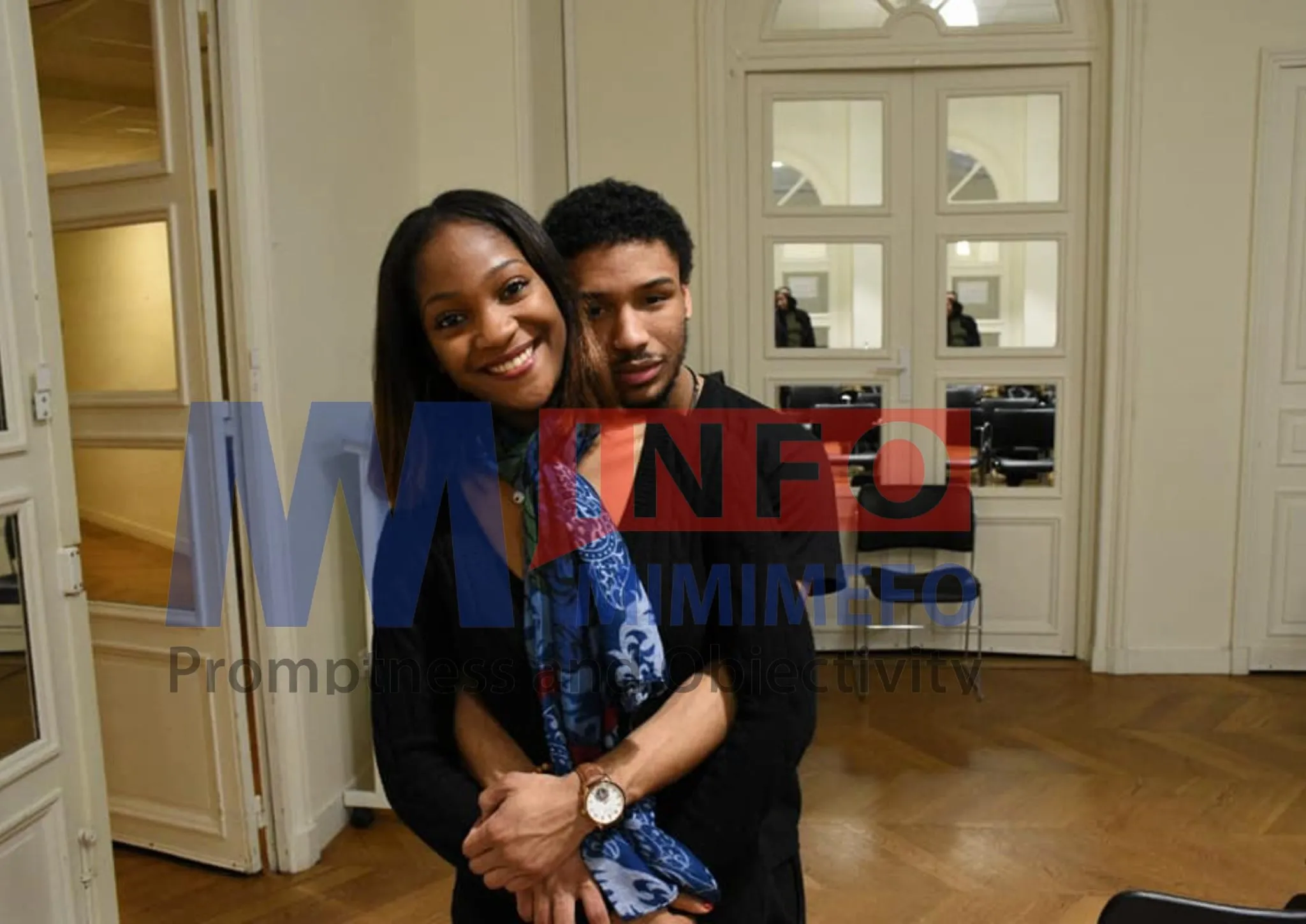 Gloria Atanga With Boyfriend Scaled