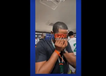 Samuel Eto'o could not hold back the tears