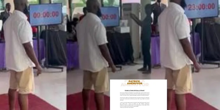 Ghanaian man, Patrick Amenuvor, has cancelled a 'stand-a-thon