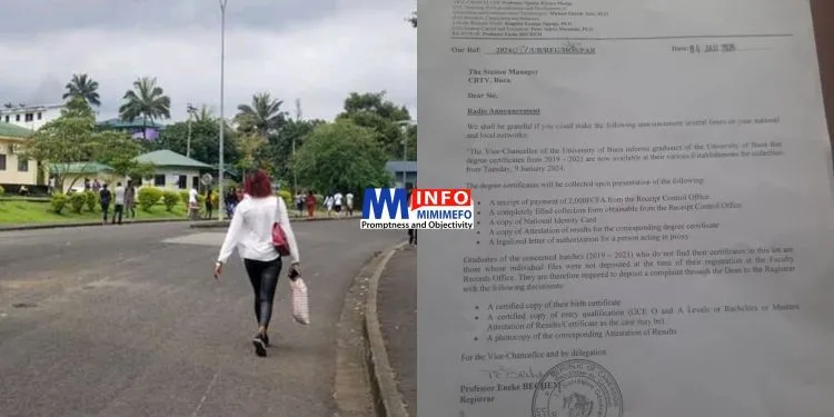 University of Buea students decry certificate fee