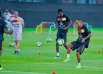 The Indomitable Lions of Cameroon train in Jeddah ahead of the 2023 AFCON