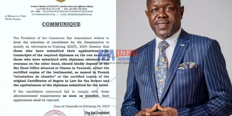 Cameroon Bar Association communique