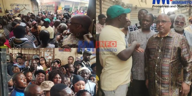 Joshua Osih, SDF National Chairman visits Bamenda market fire victims