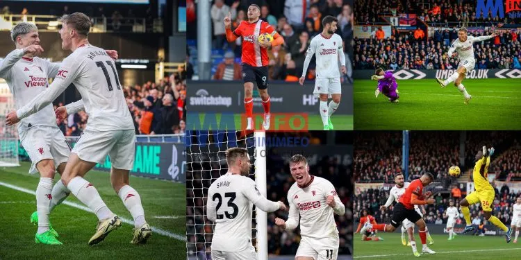 Manchester United get three points against Luton Town
