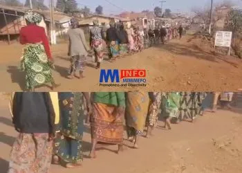 Nkambe women protesting
