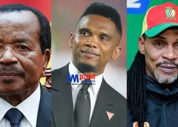 President Paul Biya, Samuel Eto'o and Rigobert Song