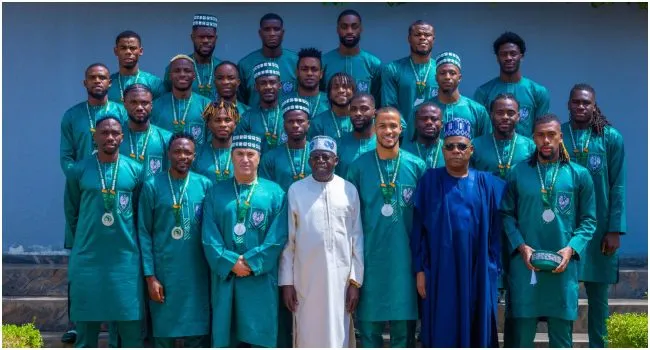 Super Eagles and Tinubu