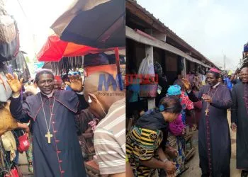 Archbishop of Bamenda visits victims of Bamenda main market fire