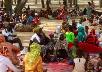 Cameroonians who fled deadly intercommunal violence in between Arab Choa herders and Mousgoum and Massa farming communities are seen at a temporary refugee camp in Farcha district, Ndjamena, Chad, December 9, 2021. REUTERS/Mahamat Ramadane