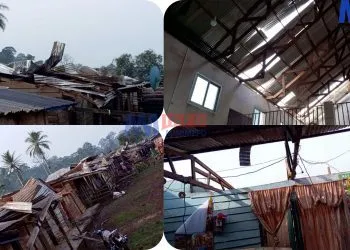 Winds cause destruction in Etam Village